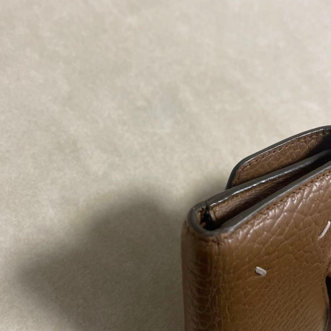 マルジェラ　三つ折り　財布　ブラウン