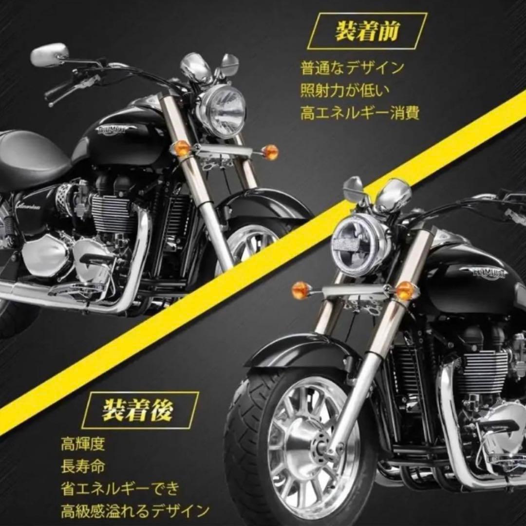 RAMJET4X4 LEDヘッドライト 7インチ バイク用ハーレー用 ツーリング