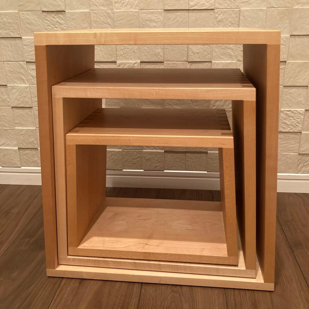 旭川家具 cosine コサイン ネストスツール ② 椅子 北海道タモ