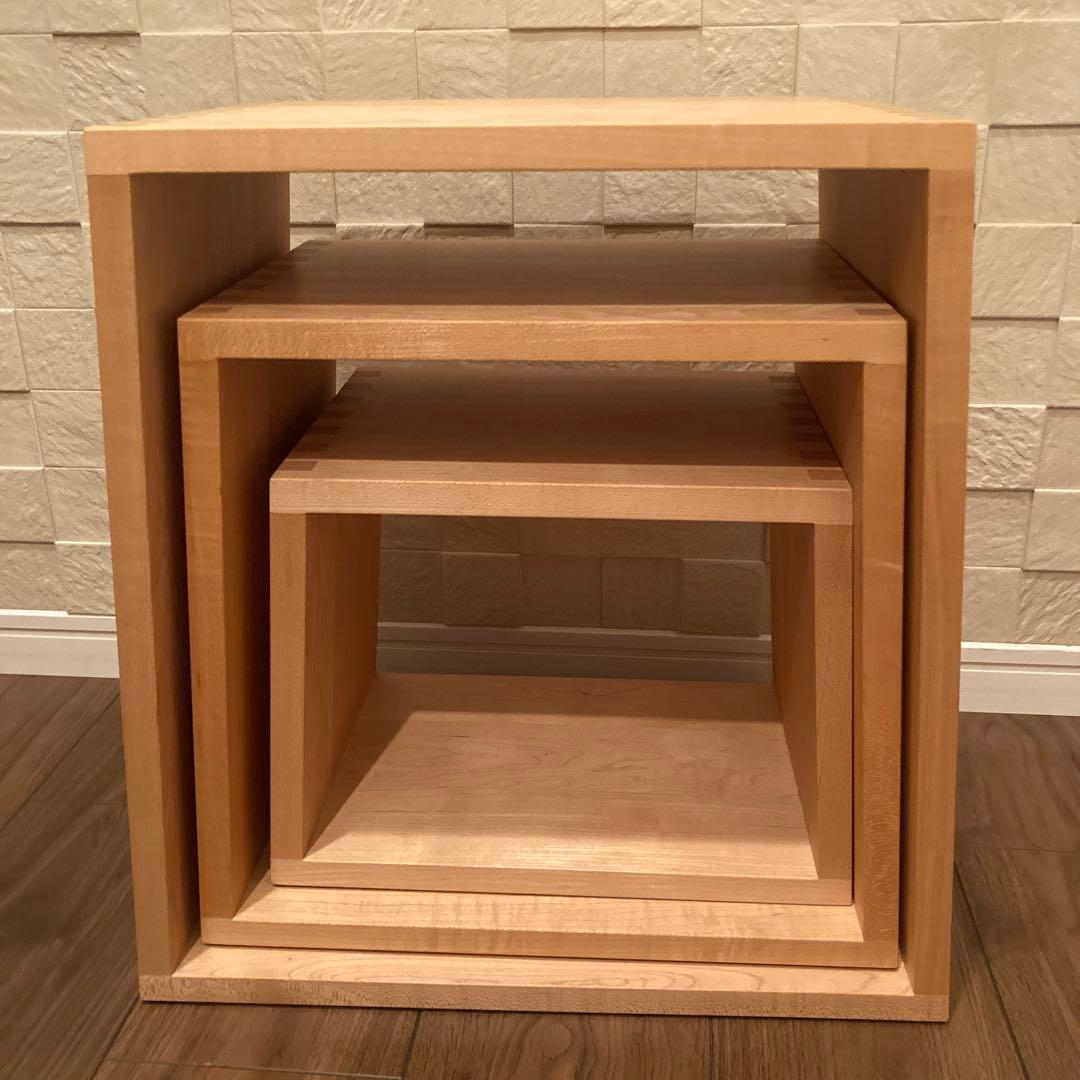 旭川家具 cosine コサイン ネストスツール ② 椅子 北海道タモ