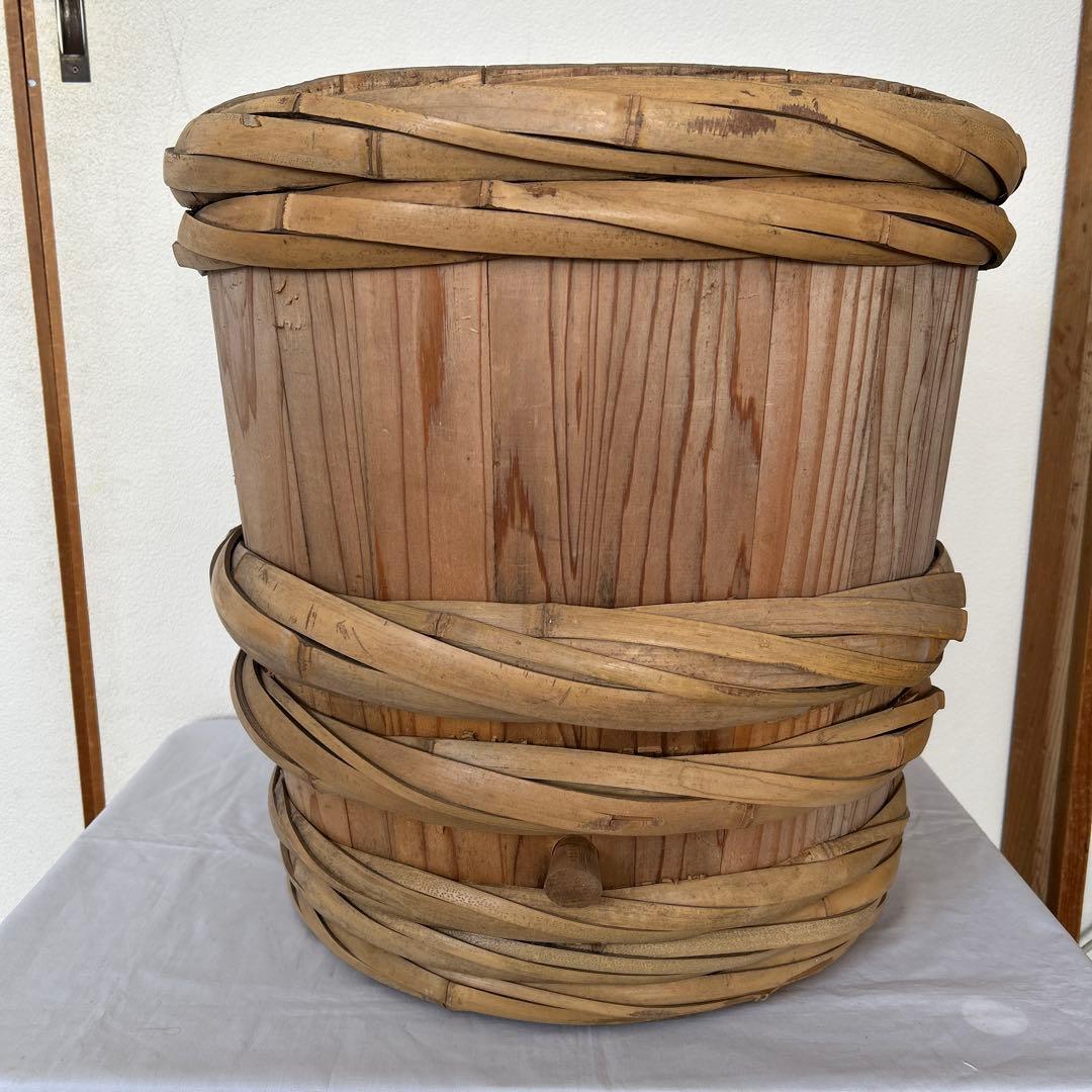 昭和レトロ　木製　樽　酒樽　空樽　古材　古道具　古民具　ビンテージ