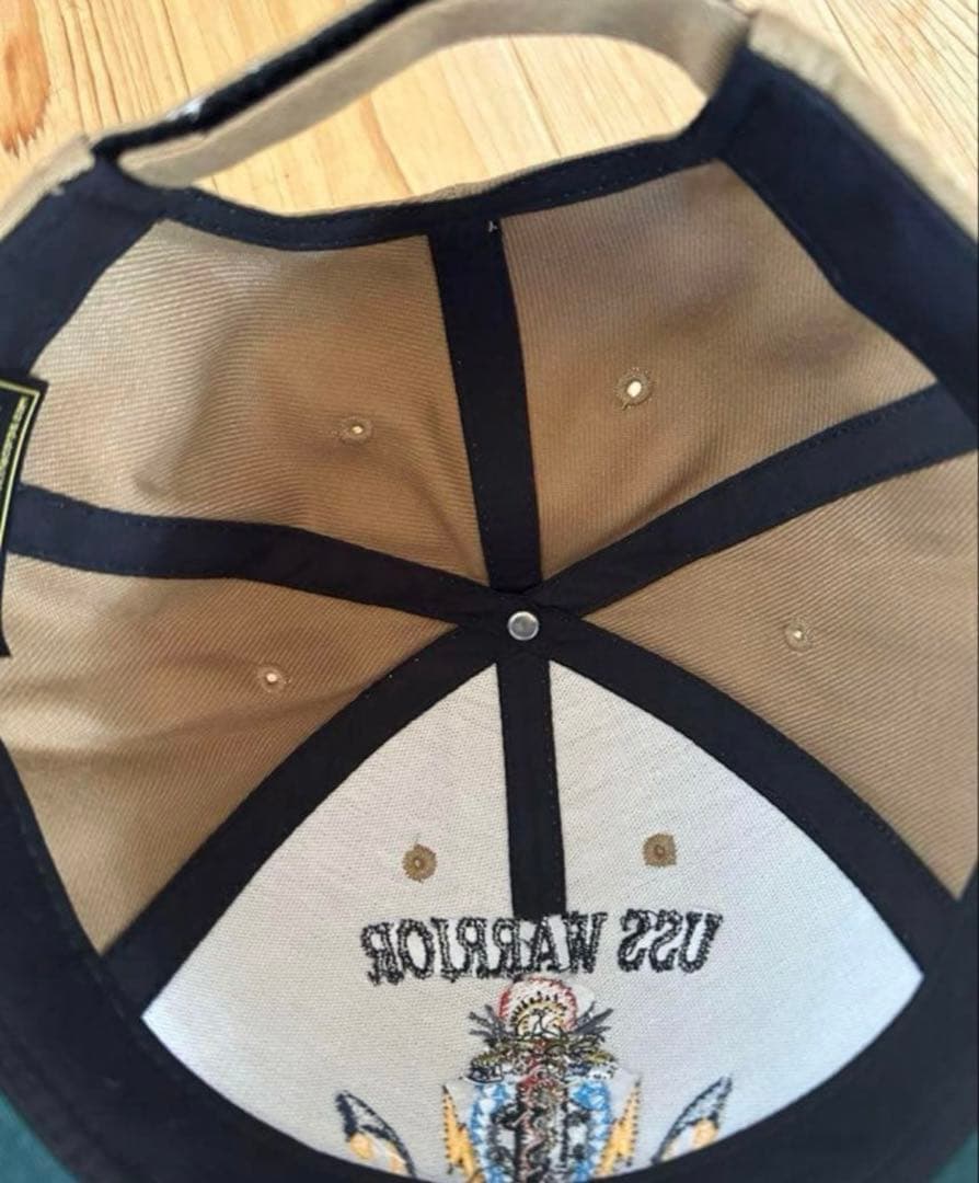 ussキャップ　uss warrior mcm-10 実物　アメリカ軍　新品