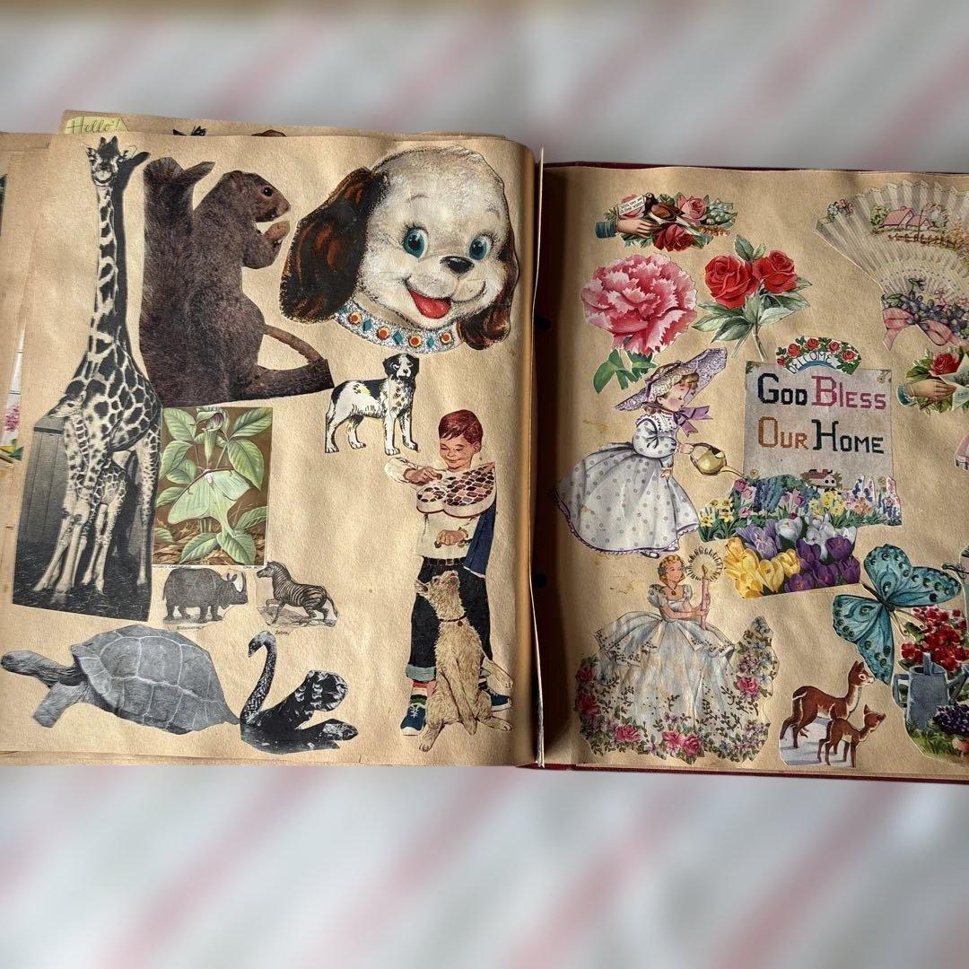 アメリカ　スクラップブック　レトロな紙もの　1960〜70年代