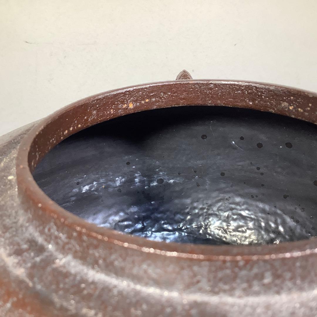 唐松地文　肩衝釜　釜師　佐藤清光　茶道具　送料無料