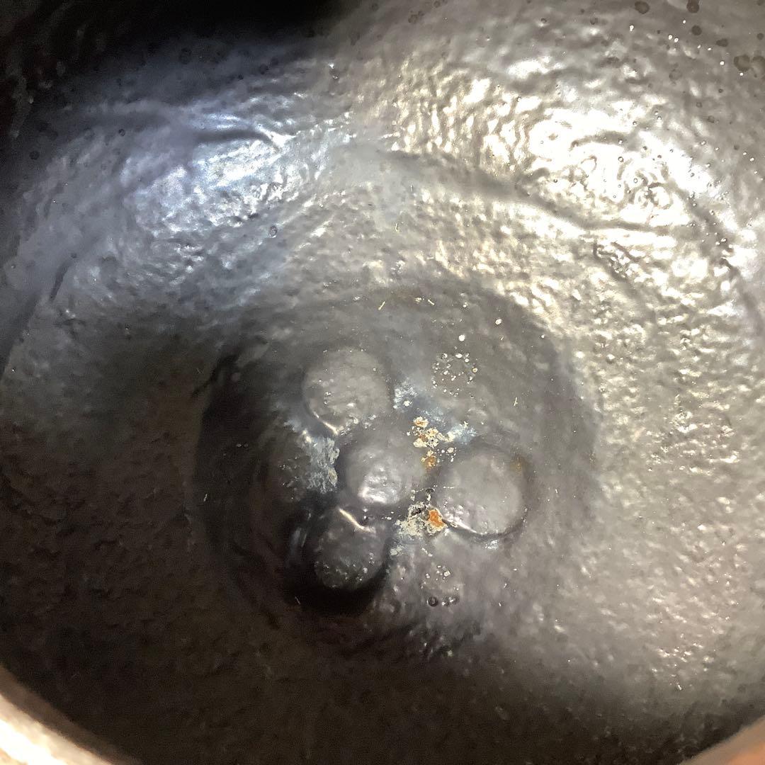 唐松地文　肩衝釜　釜師　佐藤清光　茶道具　送料無料