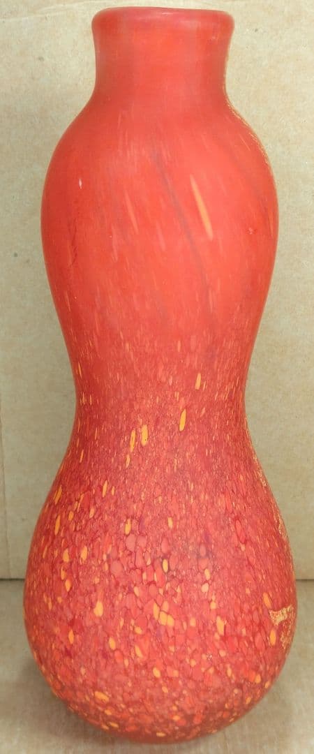 【本物保証】藤田喬平 手吹 金彩花瓶 共箱 美品 高さ23㎝ 個展出品作