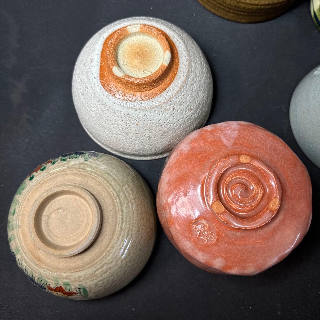 H18 送料無料　茶碗　9点　抹茶碗　在銘　箱無　まとめて　茶道具　陶器