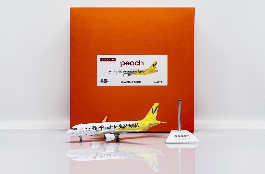 航空機・ヘリコプター Peach A320 JA08VA 1/200