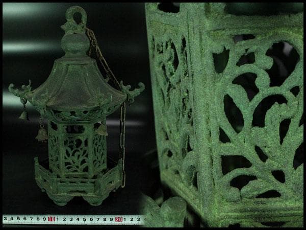 古銅 吊灯籠 高32cm(K-YC583)