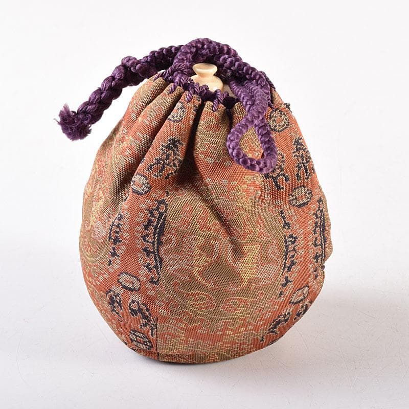 茶道具　膳所焼　淡海ぜぜ　陽炎園造　茶入　仕覆付　共箱　V　7929