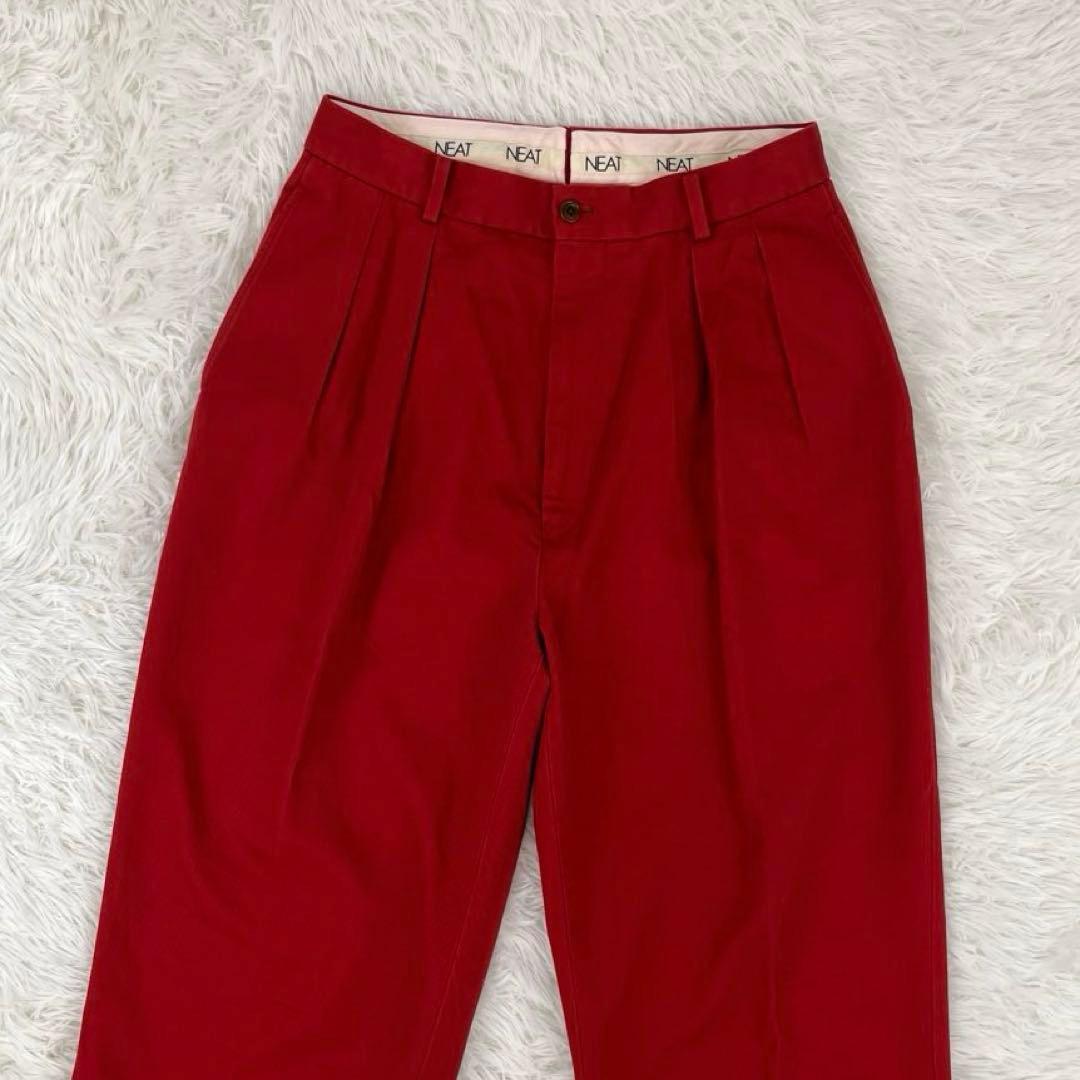 【美品・裾未処理】ニート・チノパンツ・トラウザーパンツ・２タック・44