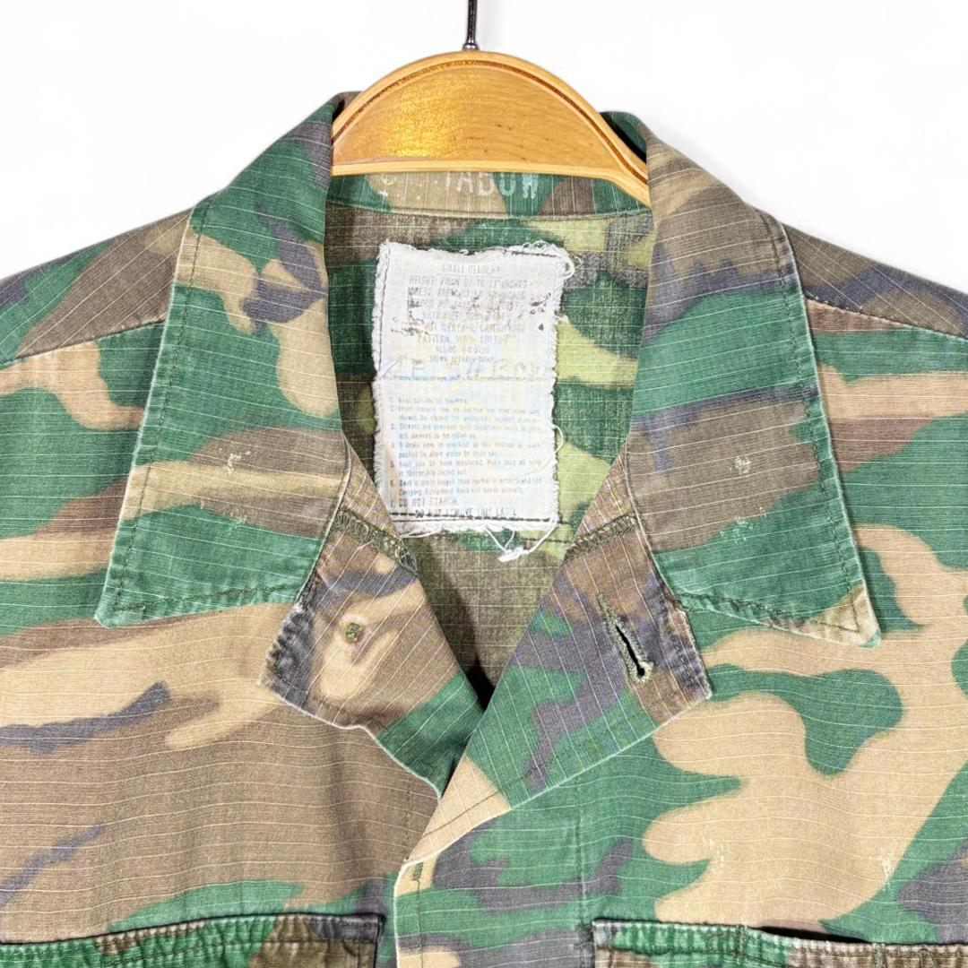 70s USMC BDUジャケット ヴィンテージ ERDL迷彩 ステンシル S