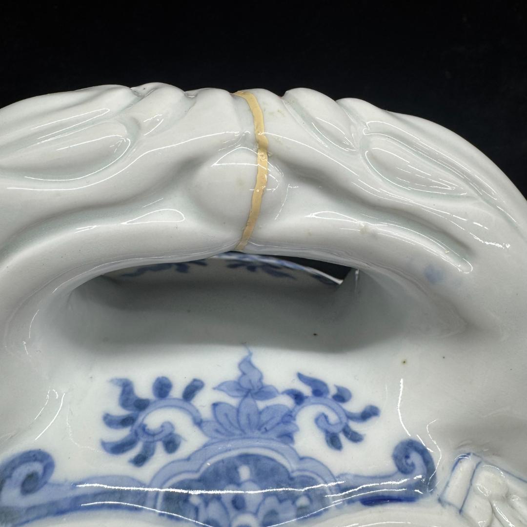 希少！平戸焼　染付　木魚形　手焙 古美術品 時代物