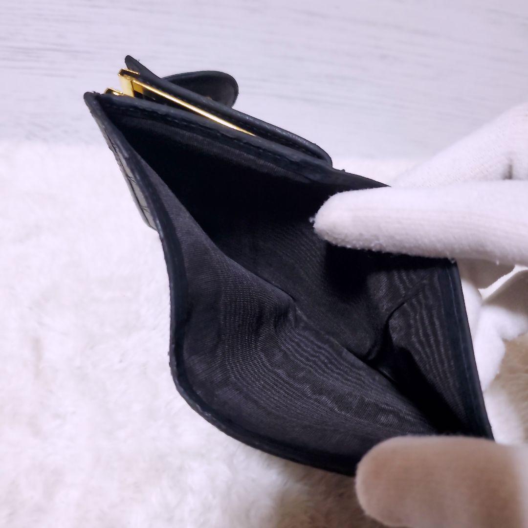 シャネル 折財布 ラムスキン ビコローレ ブラック 黒 ココマーク