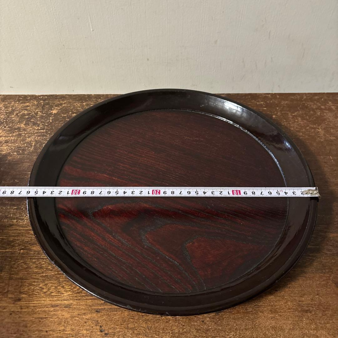 木地盆　丸盆　栗盆　くり抜き盆　骨董　アンティーク　 茶懐石　古美術　酒器　李朝