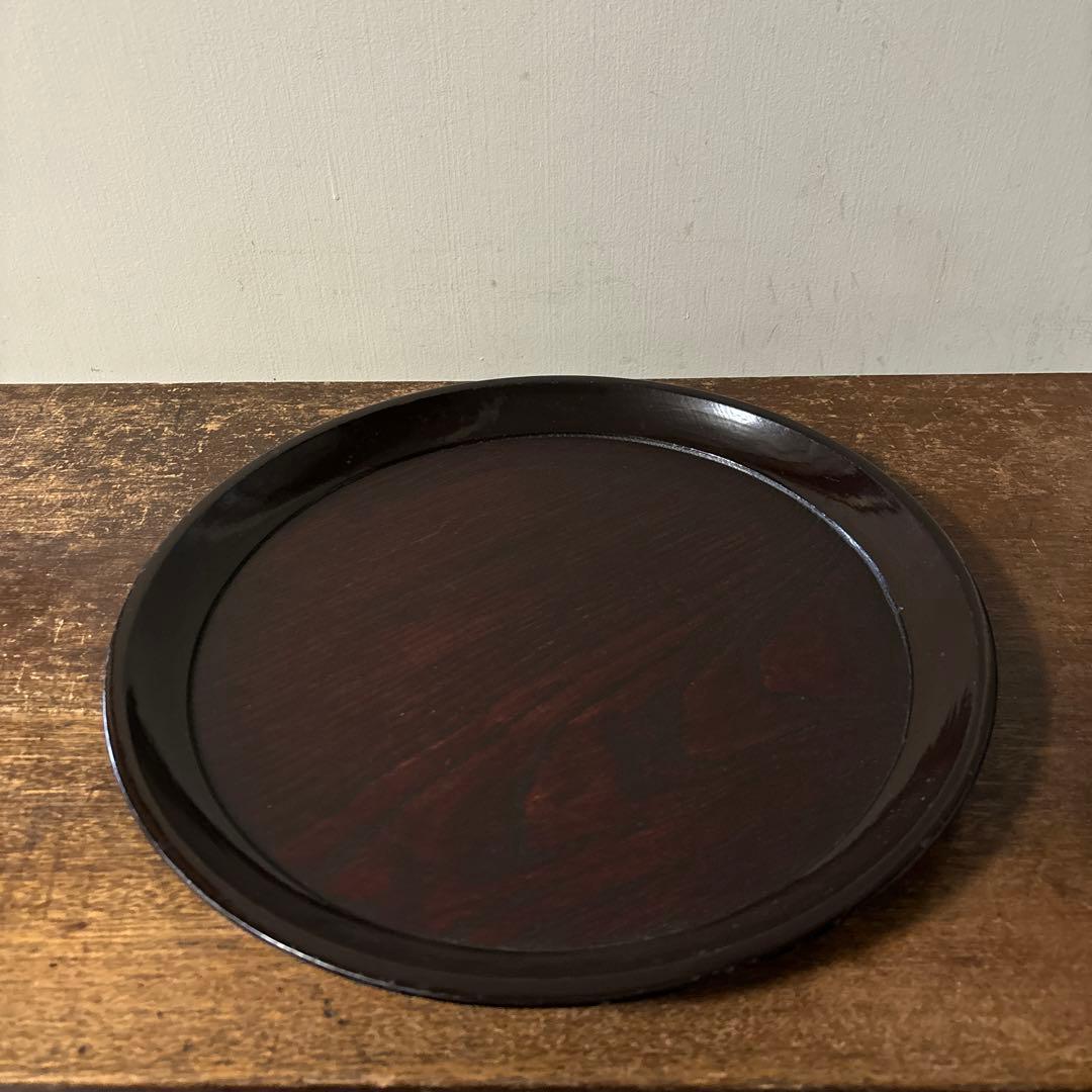 木地盆　丸盆　栗盆　くり抜き盆　骨董　アンティーク　 茶懐石　古美術　酒器　李朝