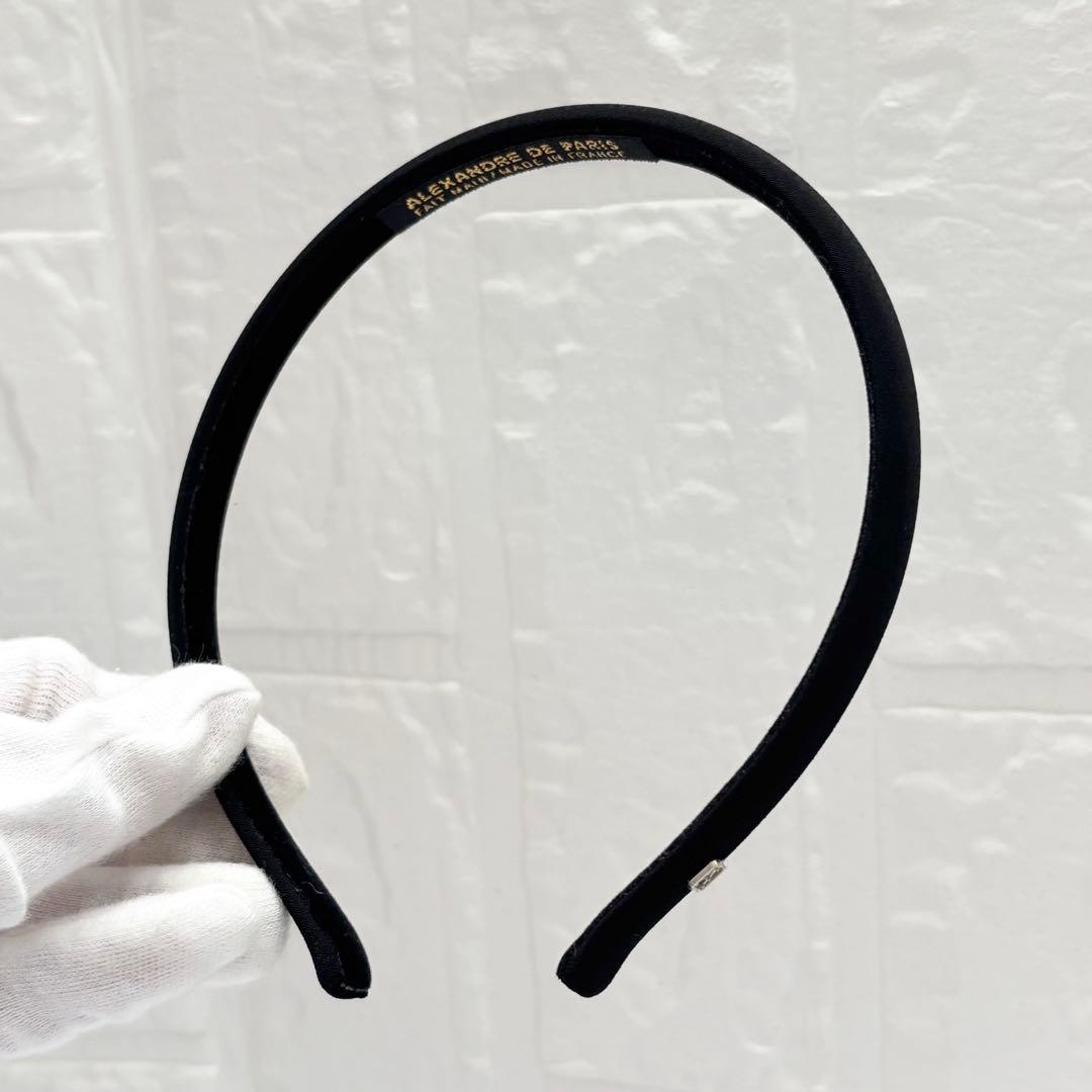 【未使用級】アレクサンドルドゥパリ　カチューシャ　黒　1cm TIMELESS