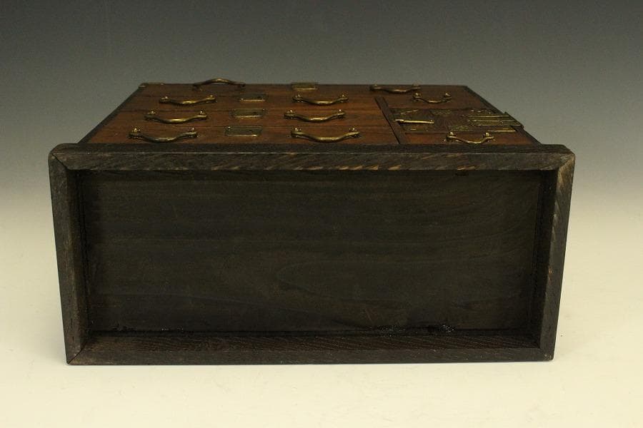 可愛い 桑材 小箪笥 引き出 小物入 和家具(LC335)