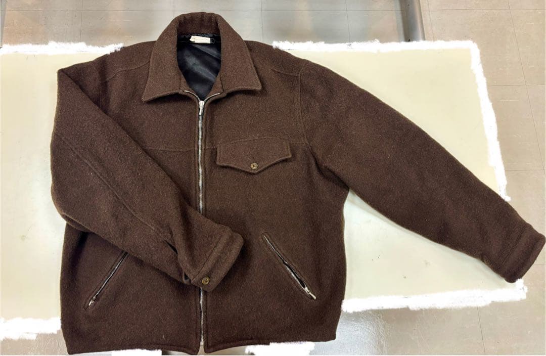 agnes b.フランス製 ウールスポーツジャケット ririジップ