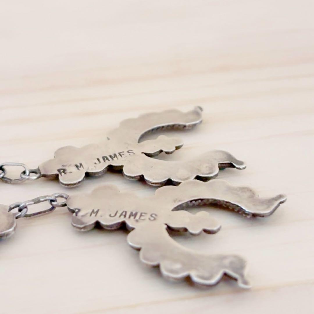 ズニ族 ナジャ ターコイズ ピアス ニードルポイント インディアンジュエリー