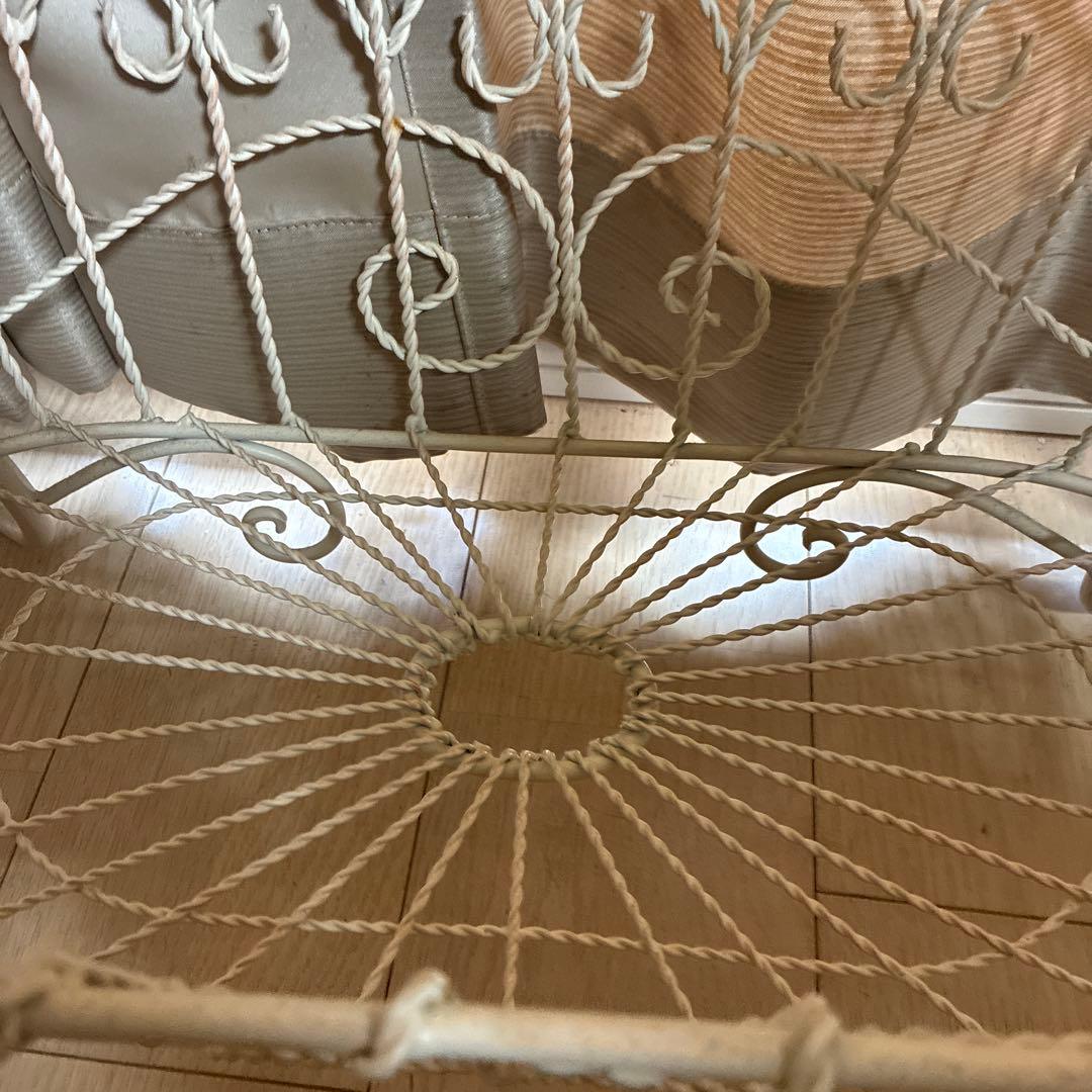 ロココ調アンティークチェスト収納ホワイトスタンド二段式姫系