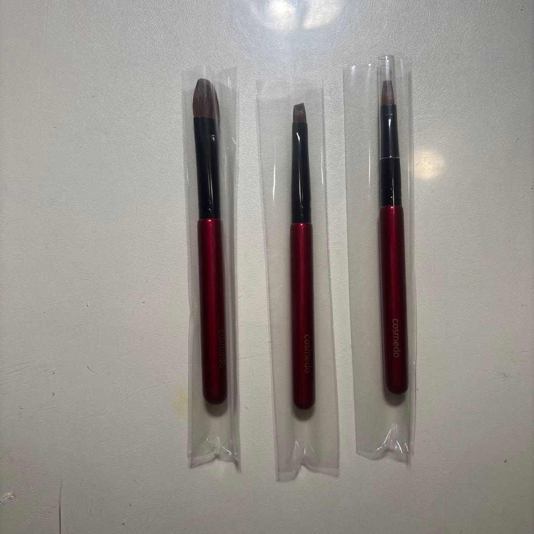 熊野筆　コスメ堂 メイクブラシ8本 セット　革ケース付き　新品未使用