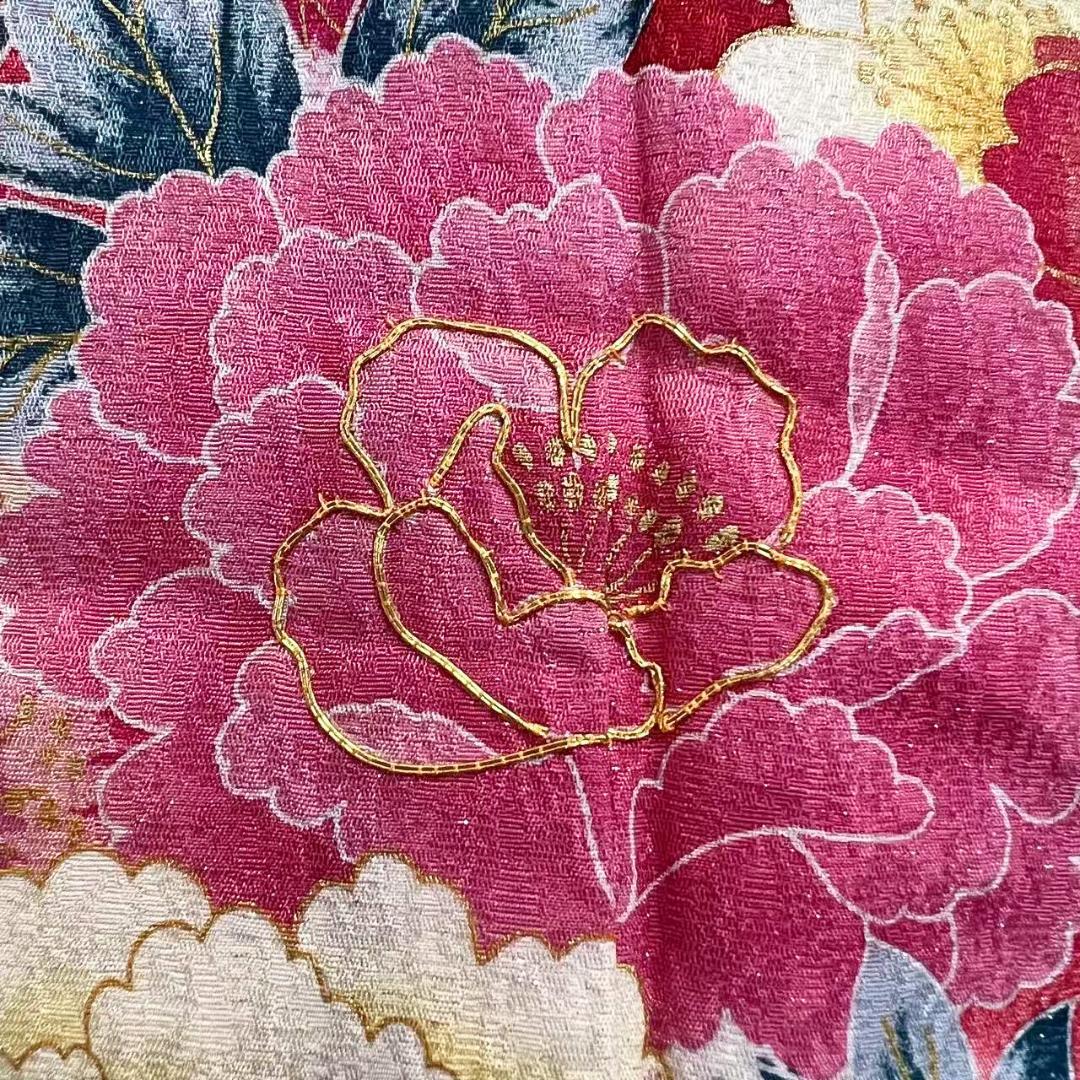 ≪早い者勝ち≫【美品】 振袖 正絹 花柄 桜 成人式 単品 赤 67 ●