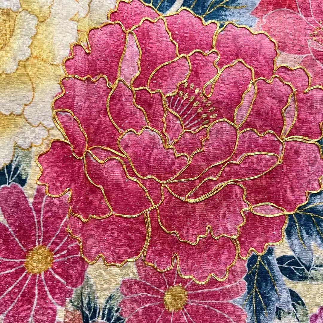 ≪早い者勝ち≫【美品】 振袖 正絹 花柄 桜 成人式 単品 赤 67 ●