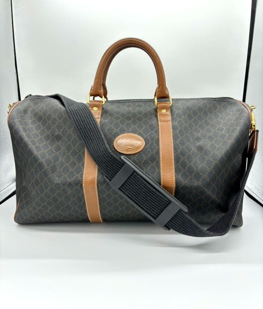 【美品】LONGCHAMP　ロンシャン　ボストンバッグ　トラベルバッグ　総柄