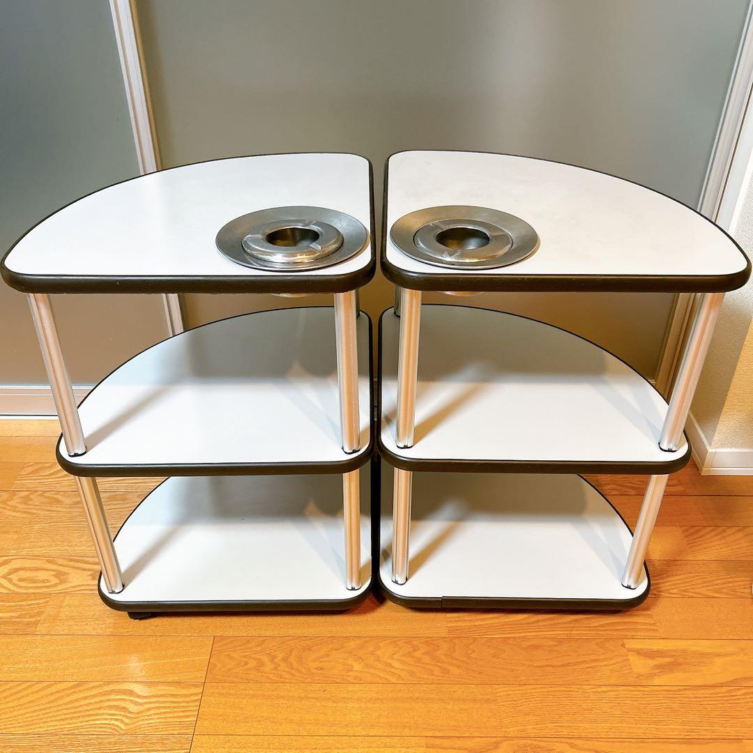 麻雀　麻雀卓用　サイドテーブル　灰皿付き　2点セット②