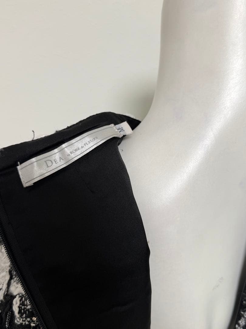 DEA ROBE de FLEURSローブドフルール・ツイードフリルドレス