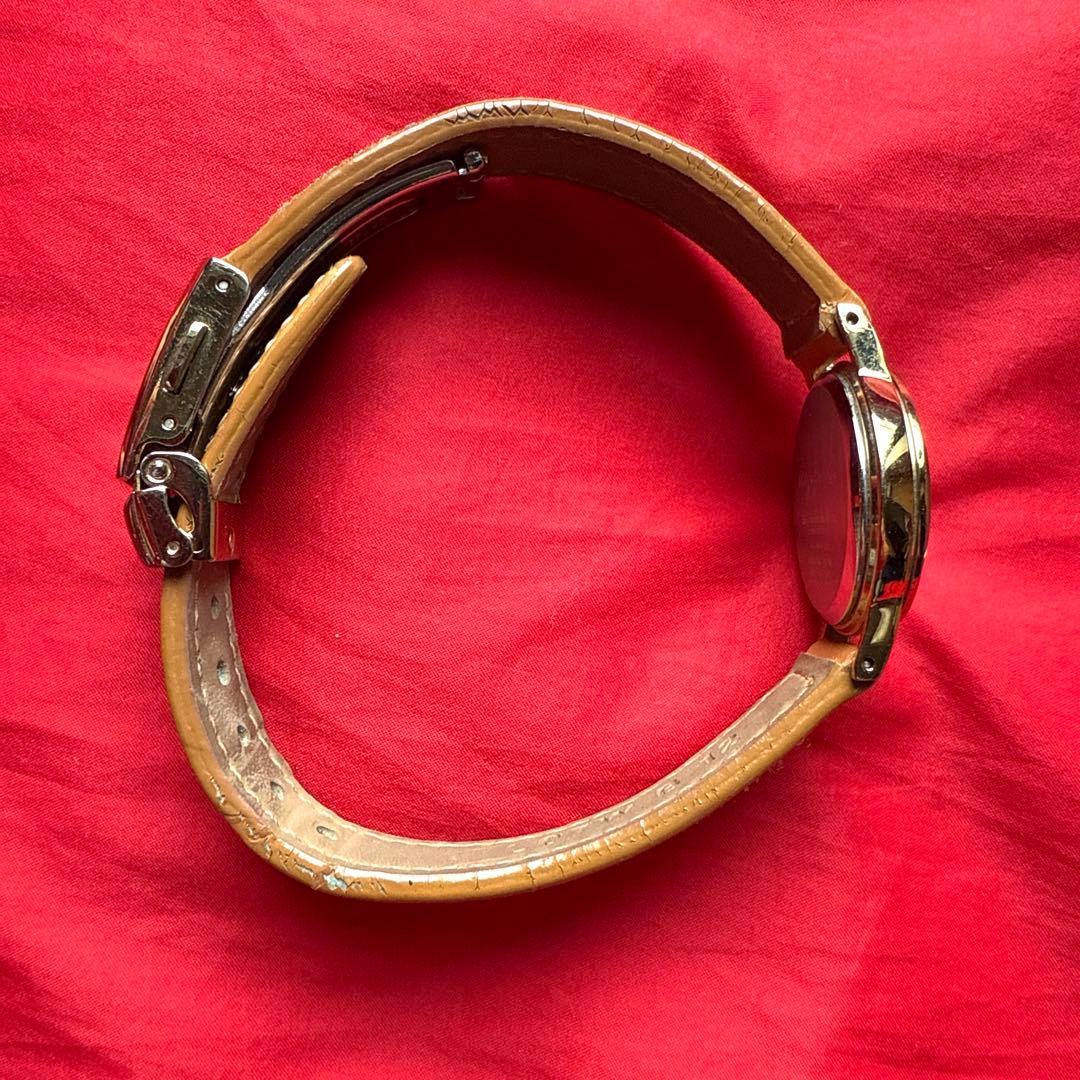 Agnes b. 腕時計 アニエスb SOLAR レザーベルト ゴールド色