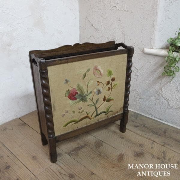 イギリス アンティーク 家具 マガジンラック 新聞/雑誌/楽譜入れ 6037e