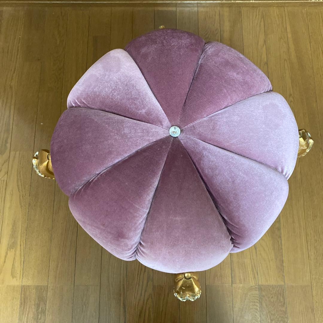 パンプキンスツール スツール パープル　紫　椅子 イス チェア 猫脚