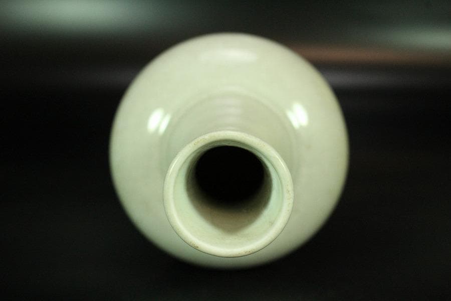 中国美術 青花 首長瓶 高25cm(K-A202)