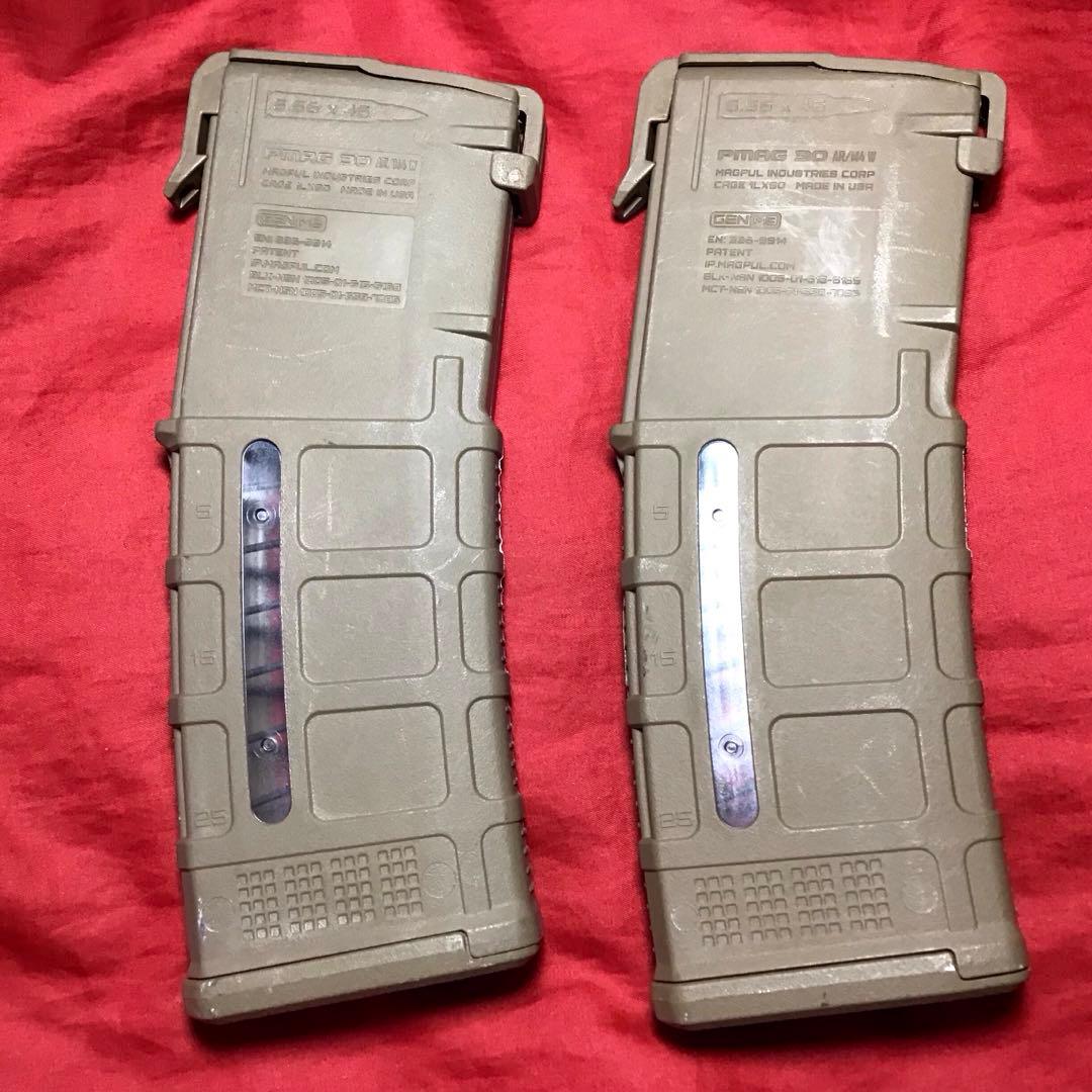マグプル製　実物Pmag30 AR/M4Gen3FEDマガジン2本セット　中古品