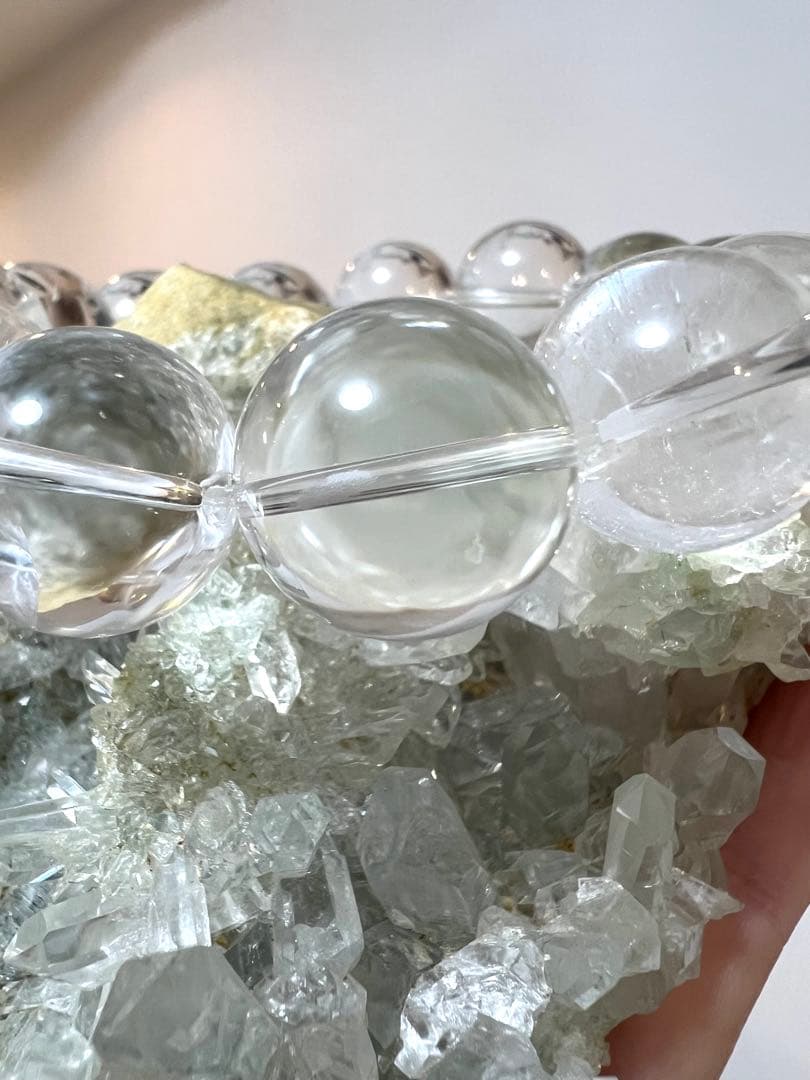 R様美✨超希少✨AAAAAマニハール水晶ブレスレット✨精霊の花冠✨レムリアン天使