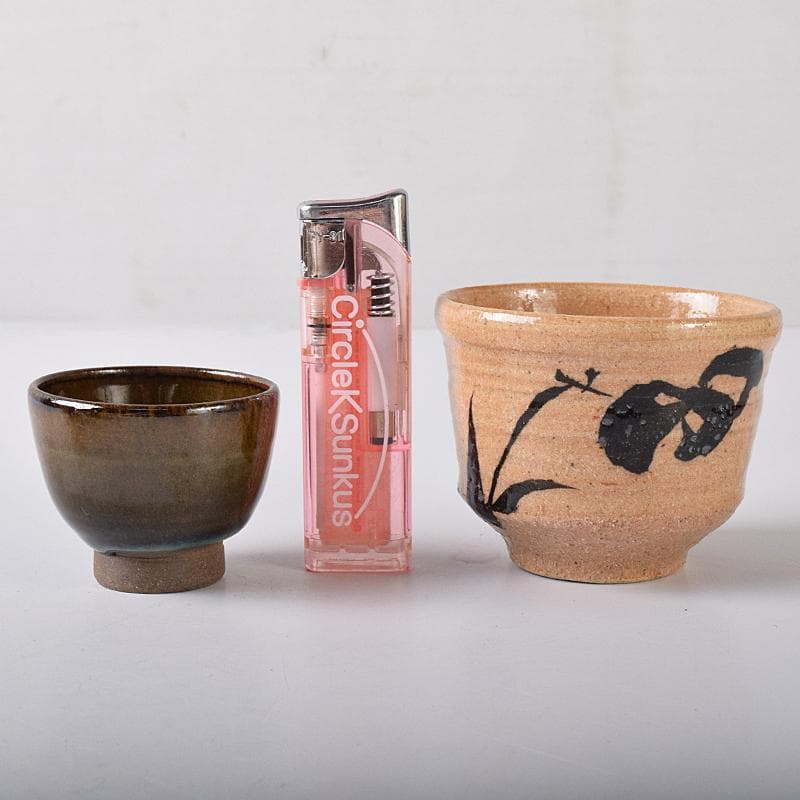 萩焼　十三代坂田泥華作など　ぐい呑み　十種　黒田陶々庵極め箱　M　R8426