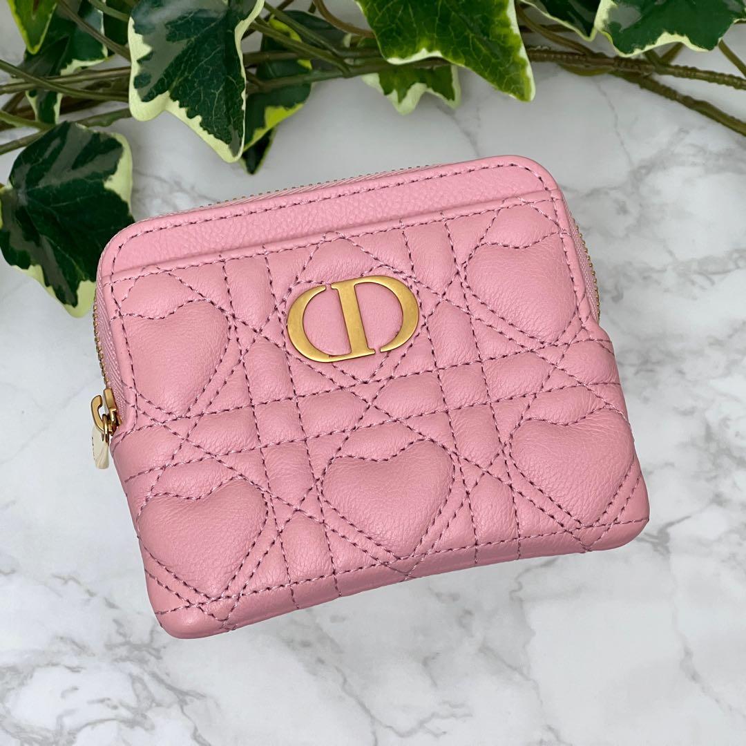 ディオール カロ ラベンダー ウォレット ケース ピンク ハート
