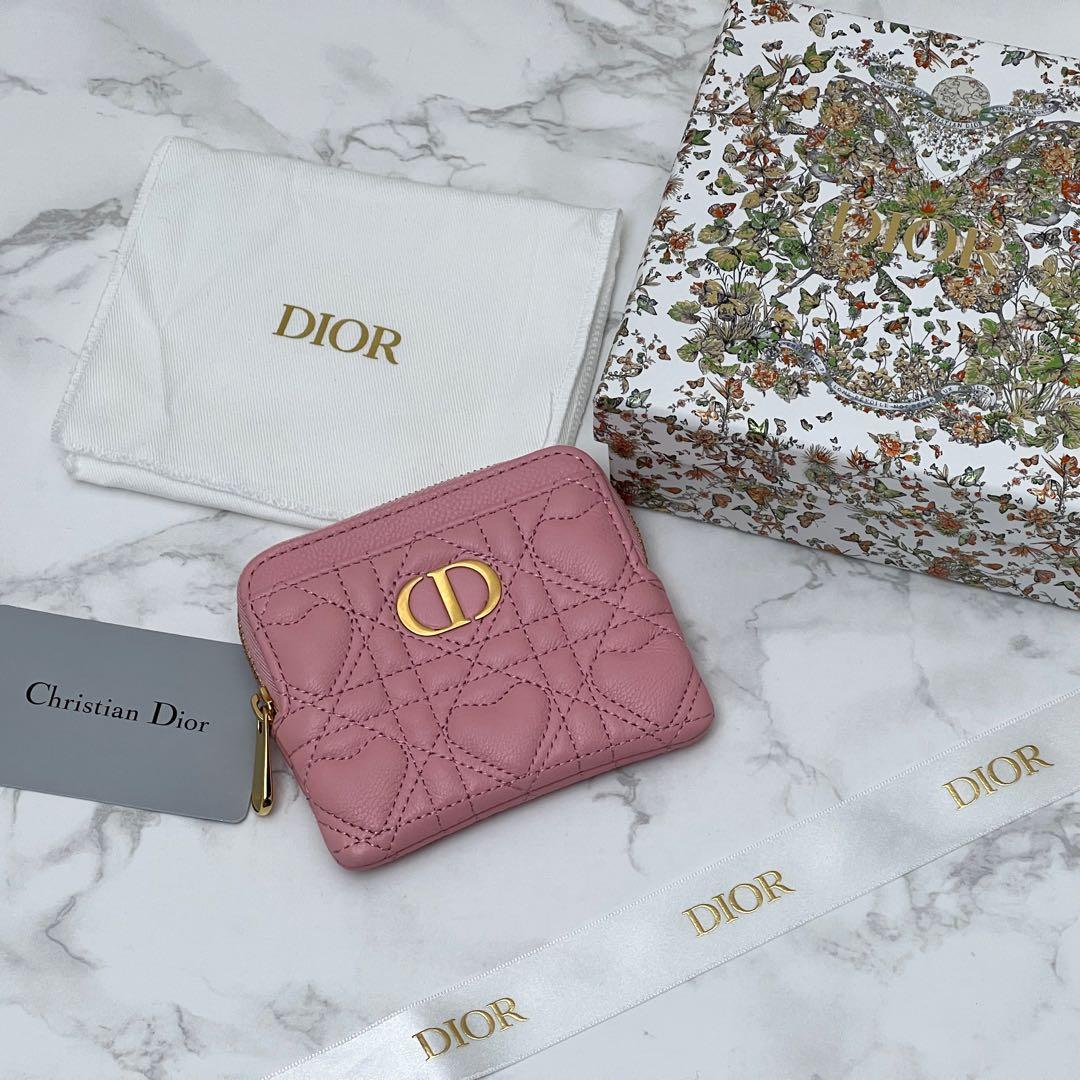 ディオール カロ ラベンダー ウォレット ケース ピンク ハート