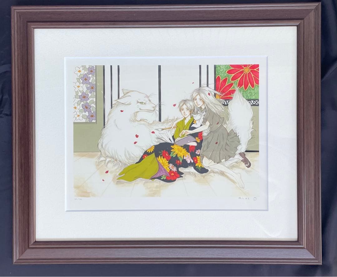 夏目友人帳 大原画展 複製原画 ニャンコ先生 版画