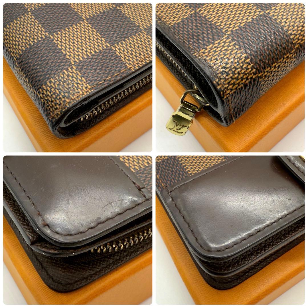 美品✨ルイヴィトン　ダミエコンパクトジップ　二つ折り財布コンパクト　ユニセックス