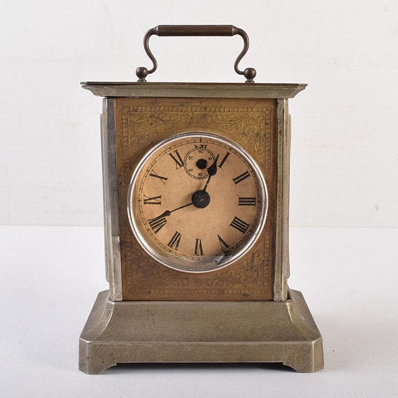 アンティーク　昭和レトロ　謙信洋行　置時計　ゼンマイ式　ジャンク品　VR8849