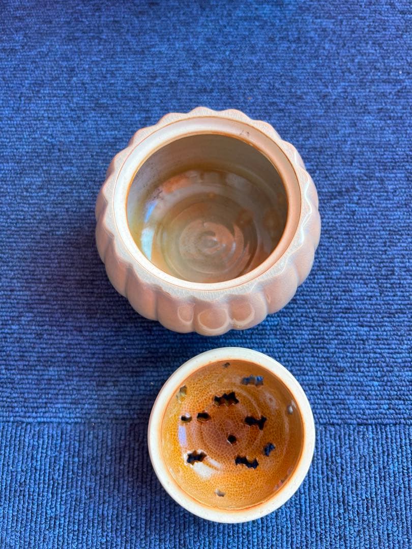 816 萩焼　十三代　田原陶兵衛　菊文香炉