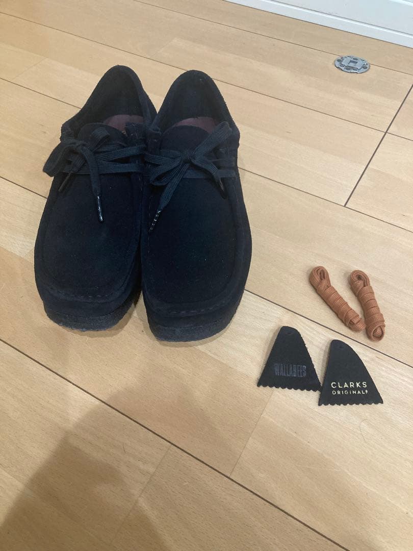 clarks originals ワラビー 黒 uk8 26.0cm