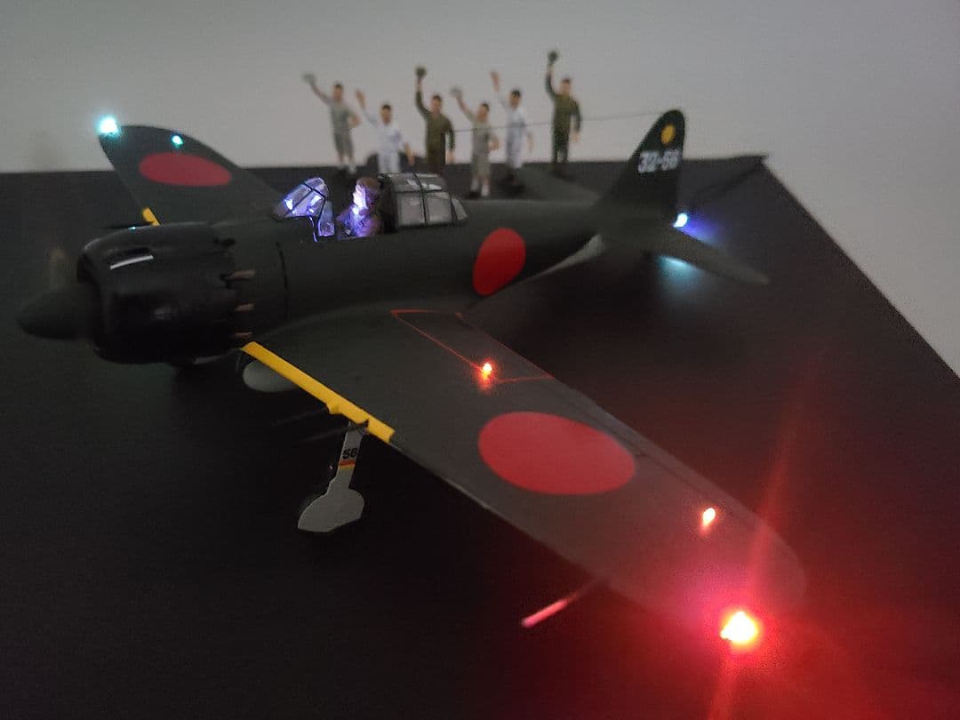 零式艦上戦闘機五二型 タミヤ1/48 LEDモデル完成品