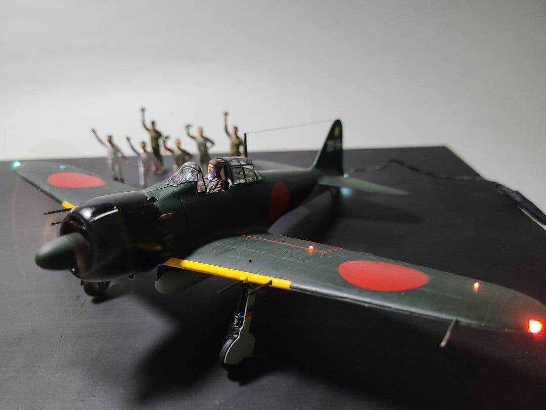 零式艦上戦闘機五二型 タミヤ1/48 LEDモデル完成品