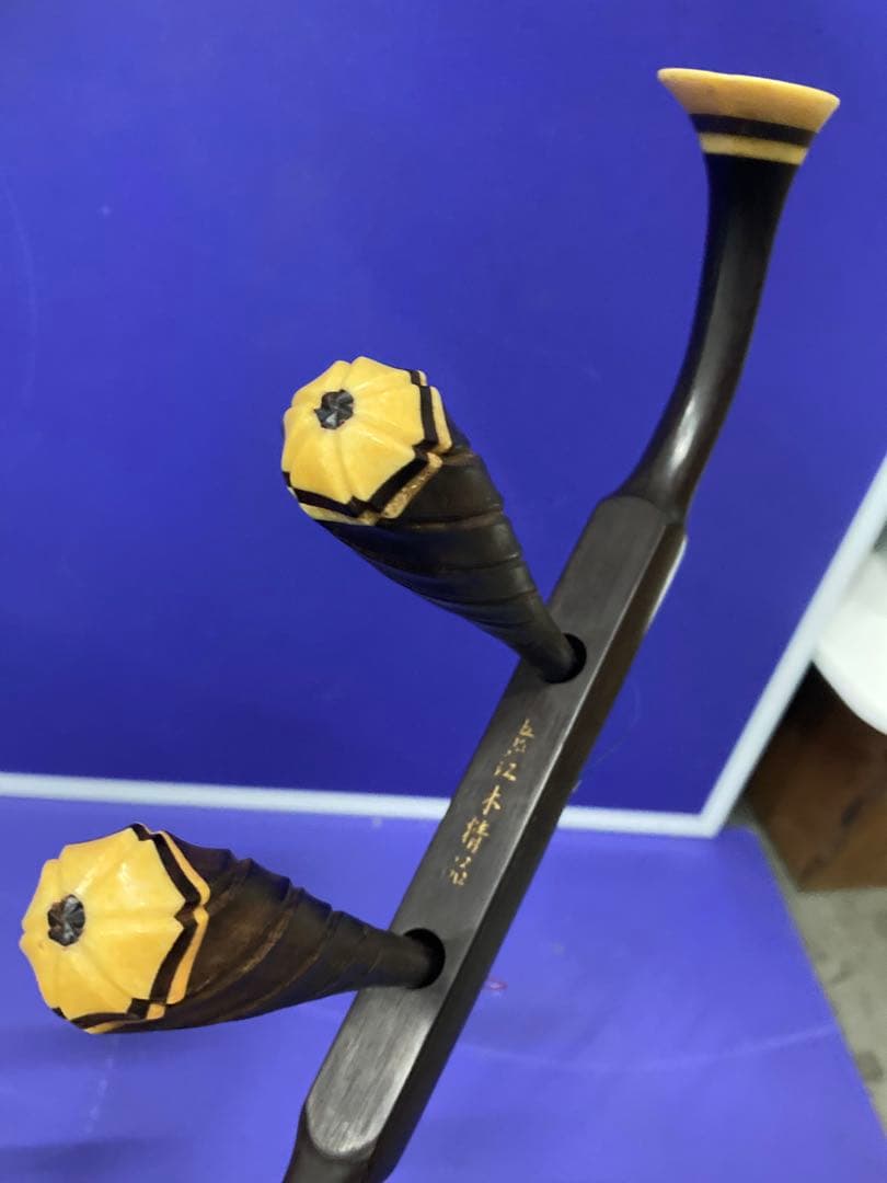 B）中国民族楽器 丁豪康精製 高級 明清古料 老紅木 二胡 弓 ケース 付属品付