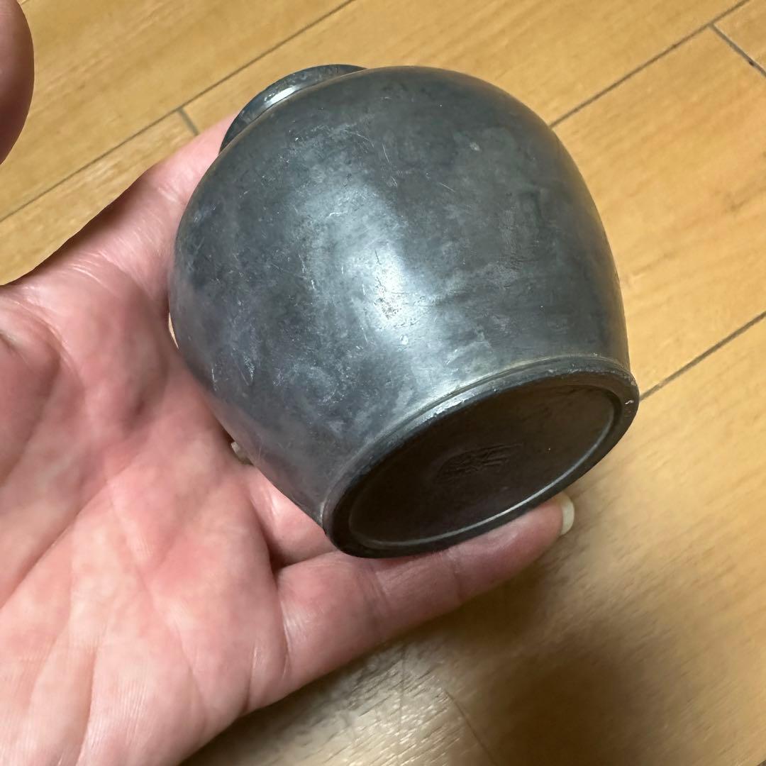 時代物 煎茶道具 古錫 茶壷 茶心壷 約262g