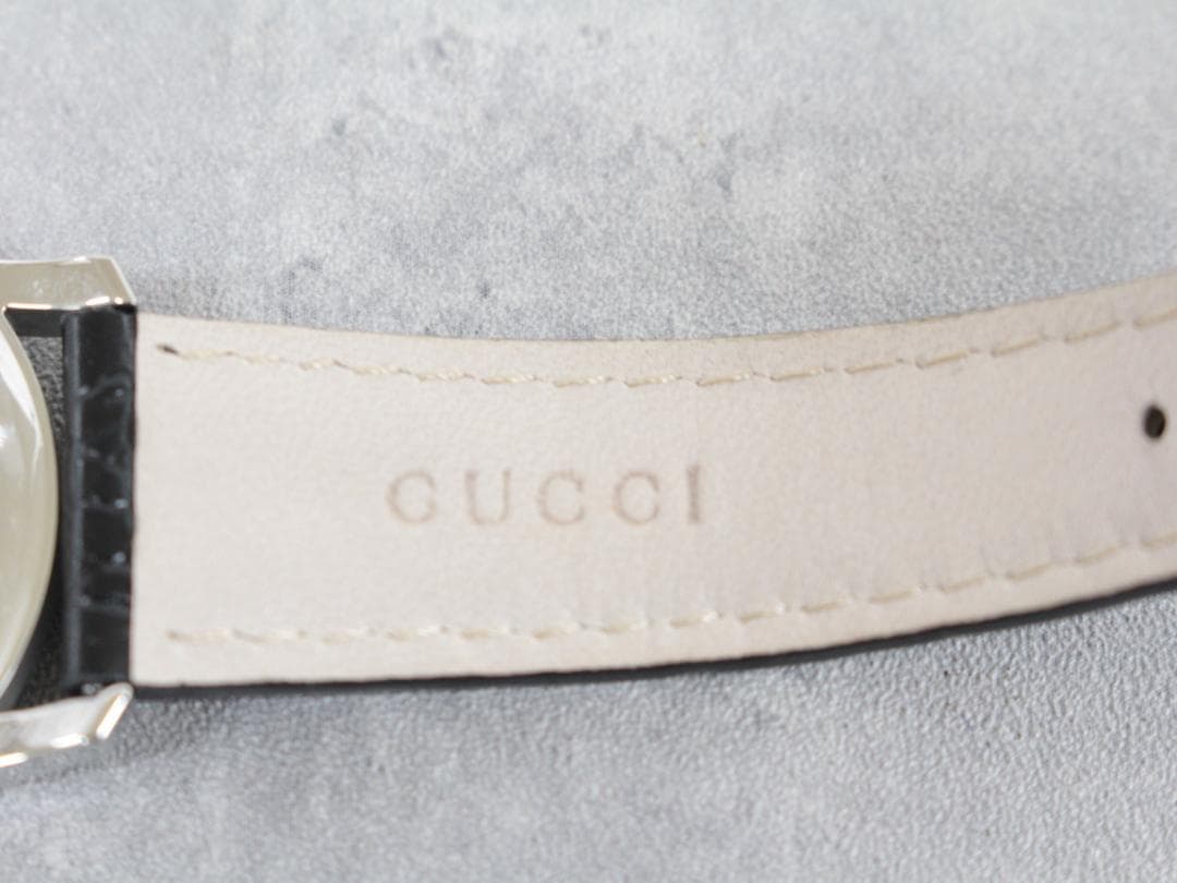 ▲GUCCI/グッチ 腕時計 5500M クォーツ レザーベルト